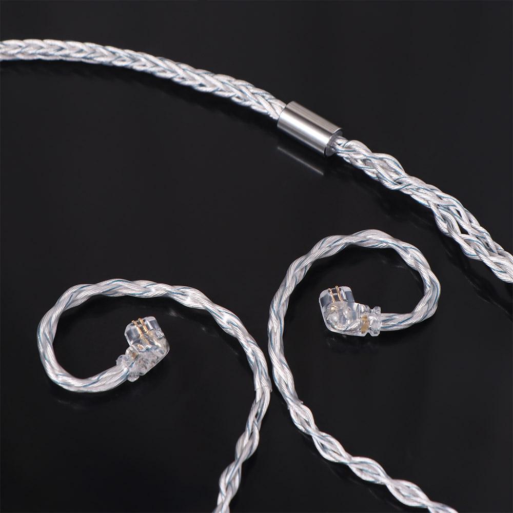 Upgrade-Kabel KZ-Kopfhörerkabel Versilbertes Headset-Kabel KZ KZ-Kopfhörerkabel Musikliebhaber