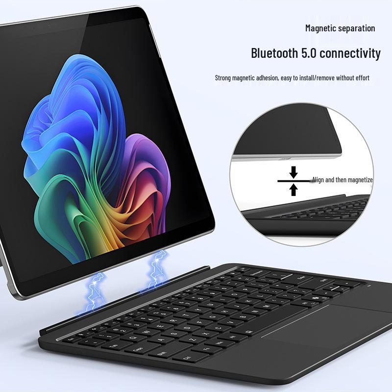Colorful Backlit Bluetooth Keyboard Cover for Surface Pro 12