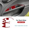 For Seat Altea 2004 2005 2006 2007 2008 2009 2010 2011 2012 2013 2014-2016 Real Soft Carbon Fiber Car Window Lift Panel Sticker
