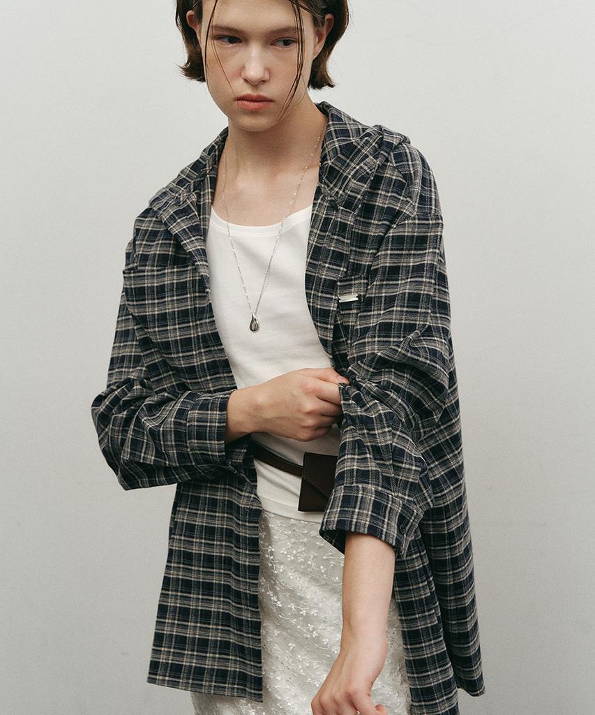 MAKE A TOAST Wide Check Hoodie Check Mbefto006Ck