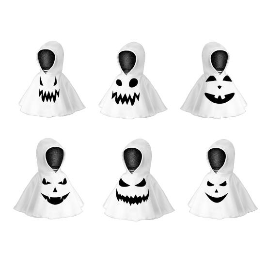 1/6Pcs Halloween Ghost Hoodie Goose Outfits Car Gear Shift Cover Decoration Garden Goose Statue Clothing Auto Hooded Sweatshirt Shift Knob Protector