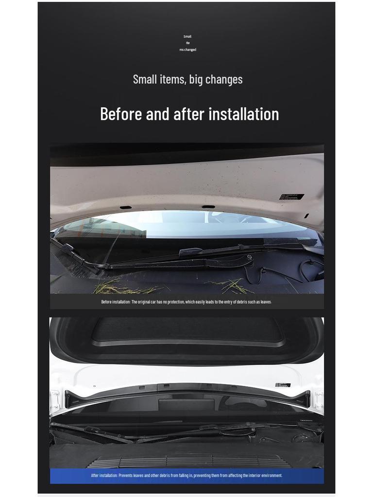 Tesla Model Y Front Hood Waterproof Deflector Strip with Buckle-Type Seal