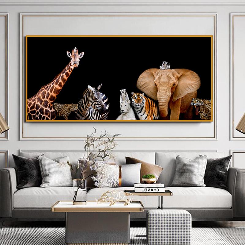 Tableau Salon éléphant peinture - créateur de déco originale