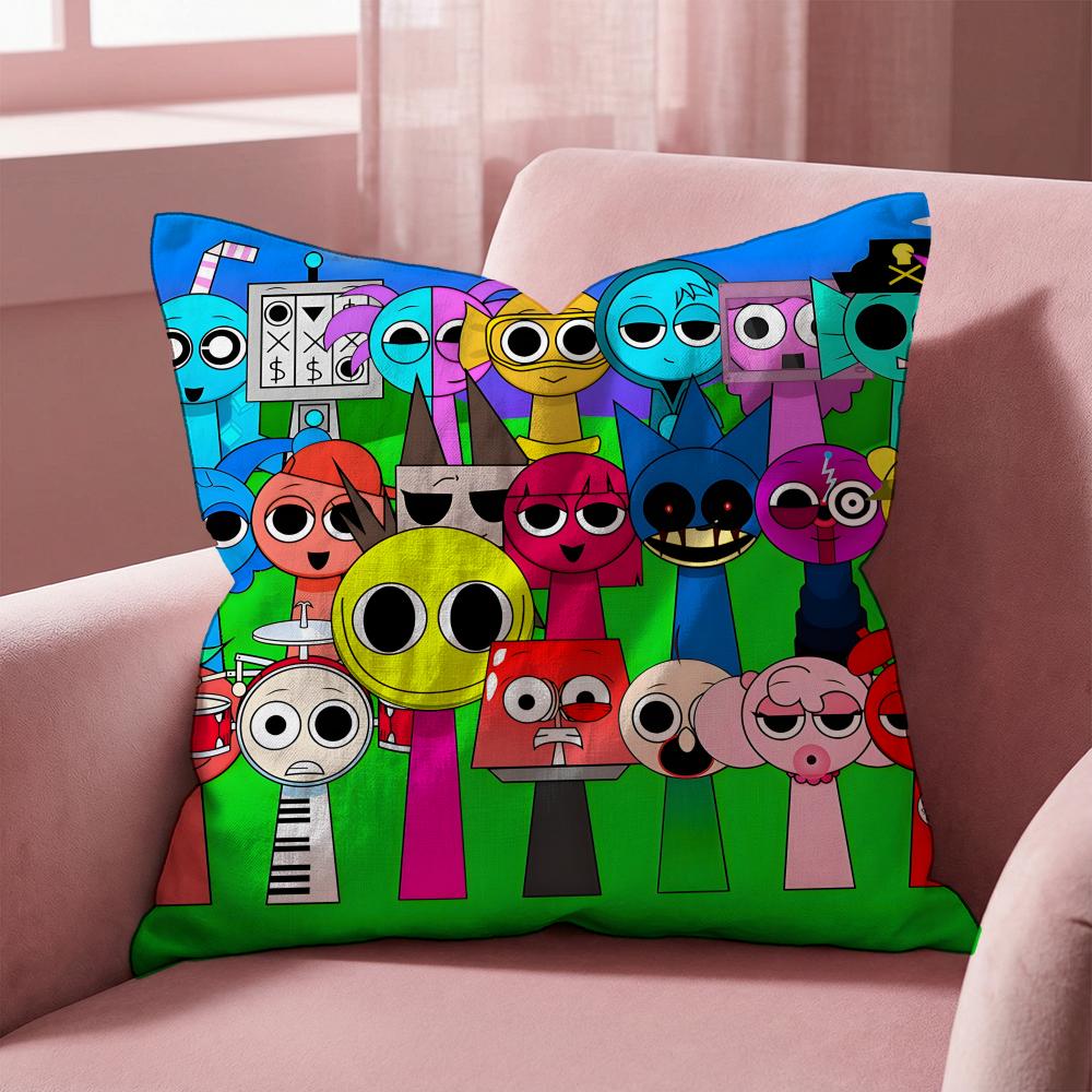 S-Sprunki BRAND Kissenbezug Mehrzweck-Kissenbezug für Zuhause & Auto - Wendbar, Weich & Langlebig für den täglichen Gebrauch