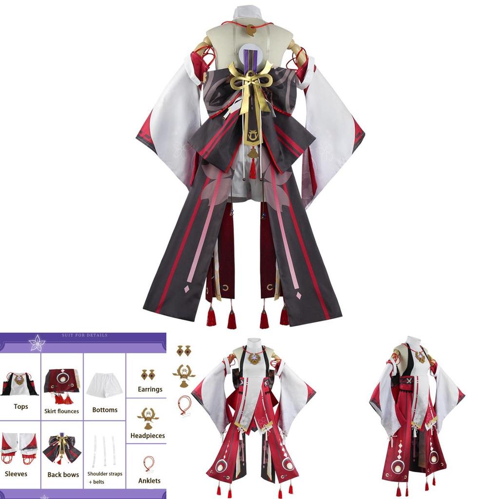 High-quality Genshin Impact Yae Miko Battle Suit Cosplay Costume