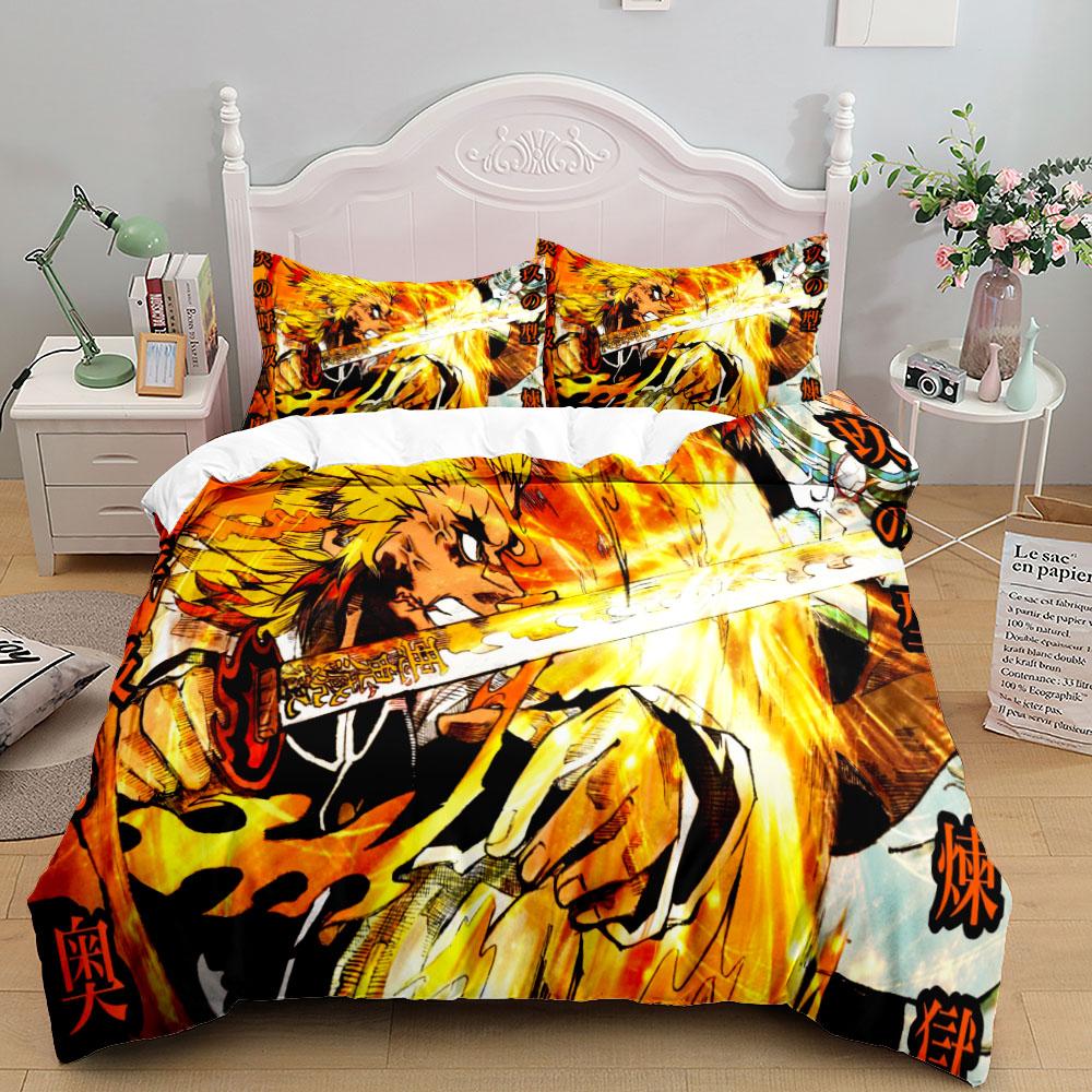 Inosuke Boys Duvet Cover Set EU Single Double King US Twin Full Queen Size slayer Bedclothes