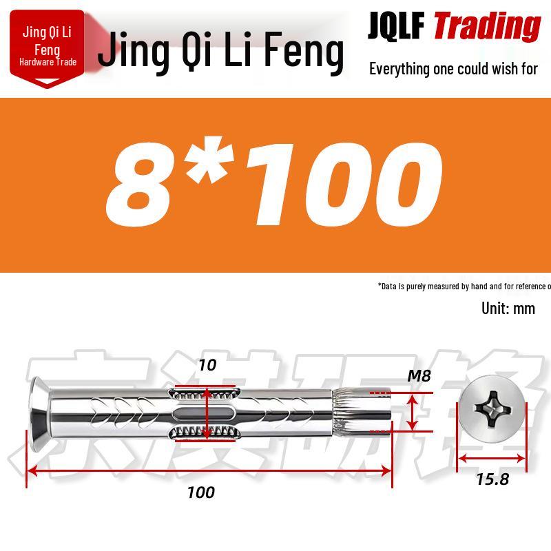 304 Countersunk Phillips Flat Head Internal Expansion Screw M6/M8/M10