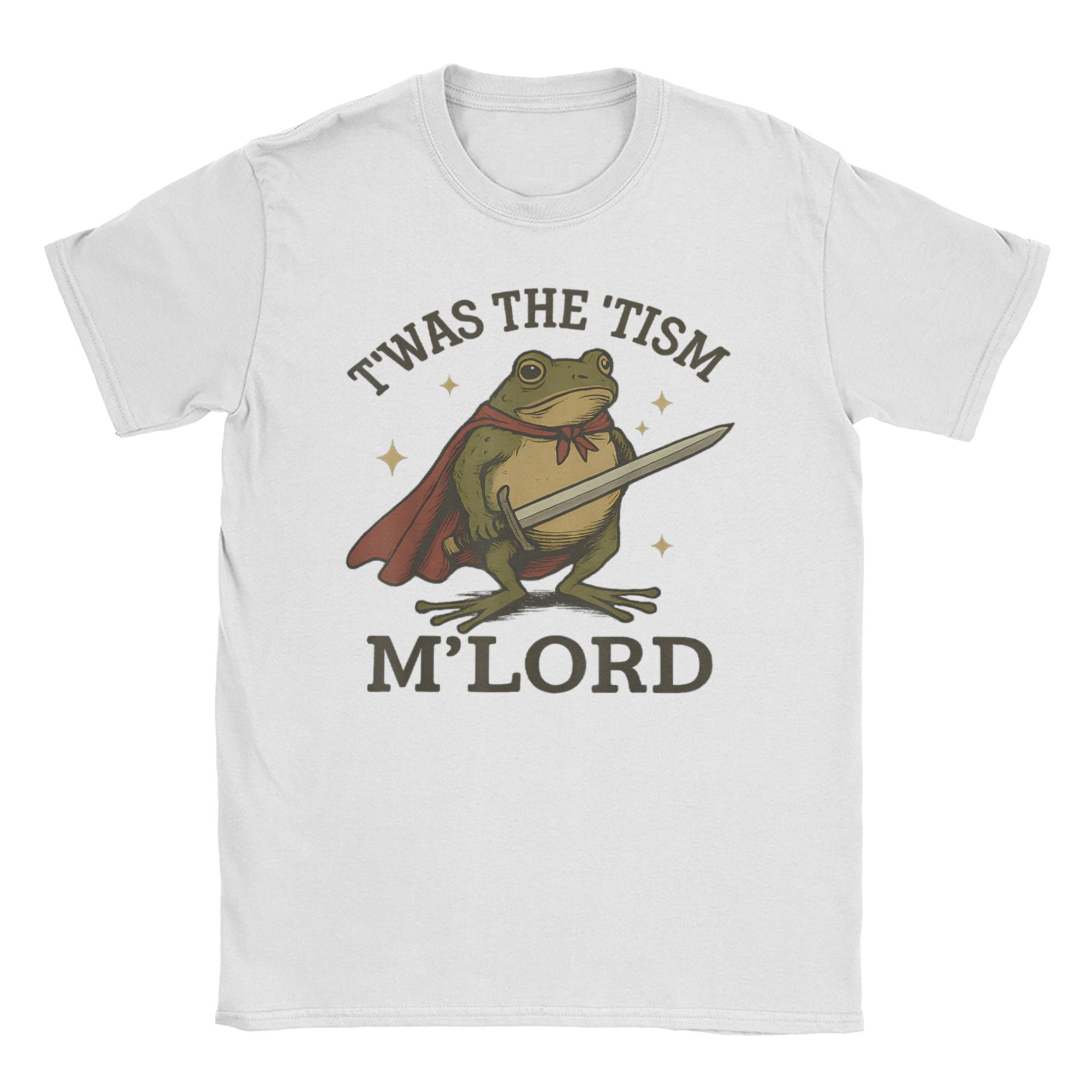 BenberFashion Nieuwigheid Twas The Tism M Lord T-shirts Heren Dames Ronde Hals Katoenen T-shirts Autisme Kikker Meme Korte Mouw T-shirt Kleding 2XL