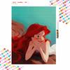 Disney Diamond Painting Kit Unframed, Ariel Mermaid Fantasy, Classic Style Home Decor Craft, Perfect Gift Idea