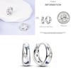 Sparkling Women Hoop Earrings 925 copper Heart Shape Star Moon Round Blue Zircon Fit Origina Drop Earrings Zircon Holiday gifts