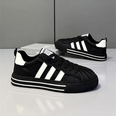 Shell Men's Shoes 2025 Autumn and Winter New Trend Sports Shoes Fashion Versatile Soft Sole Heightening Casual Board Shoes Sports