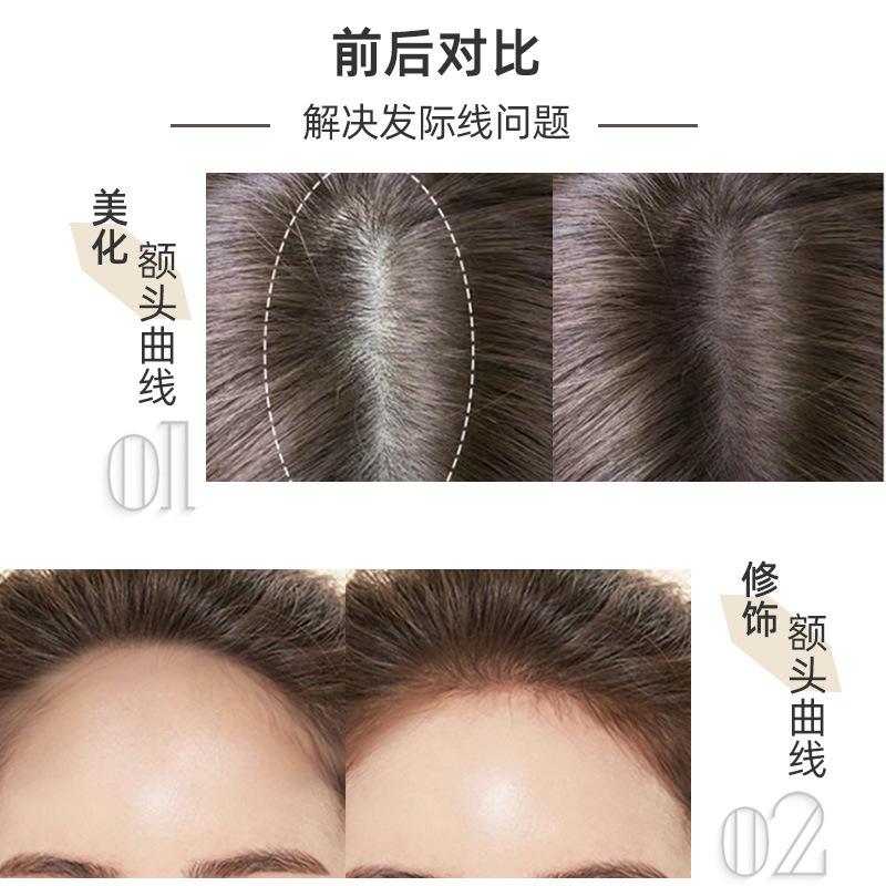 Hairline Powder Filler, Brow Shadow & Contour Powder, 4-in-1 Eyebrow Makeup Kit, Natural Hairline Touch Up for Thinning Hair