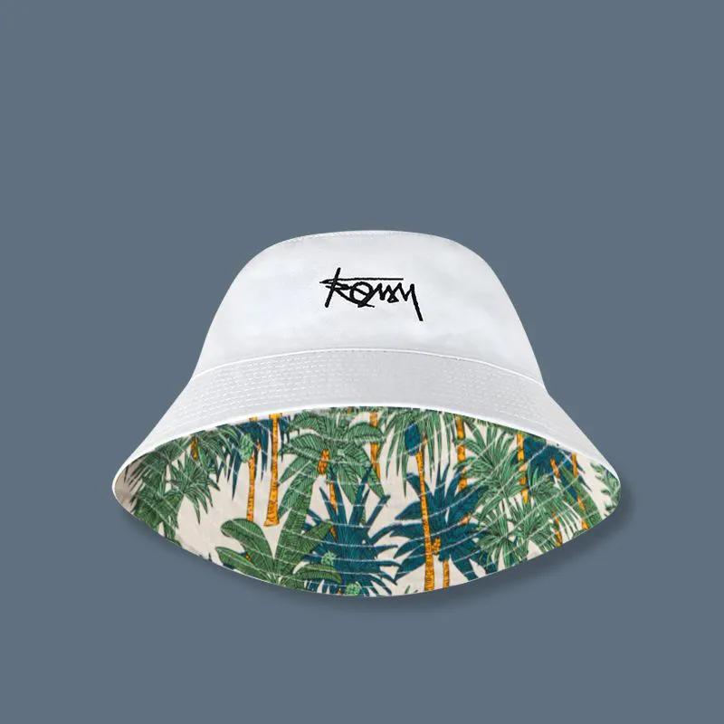 WTEMPO Women's Spring Summer Printed Foldable Sunscreen Double Sided Wearable Hats Couple Wide Brim Holiday Travel Beach Breathable Sun Hats