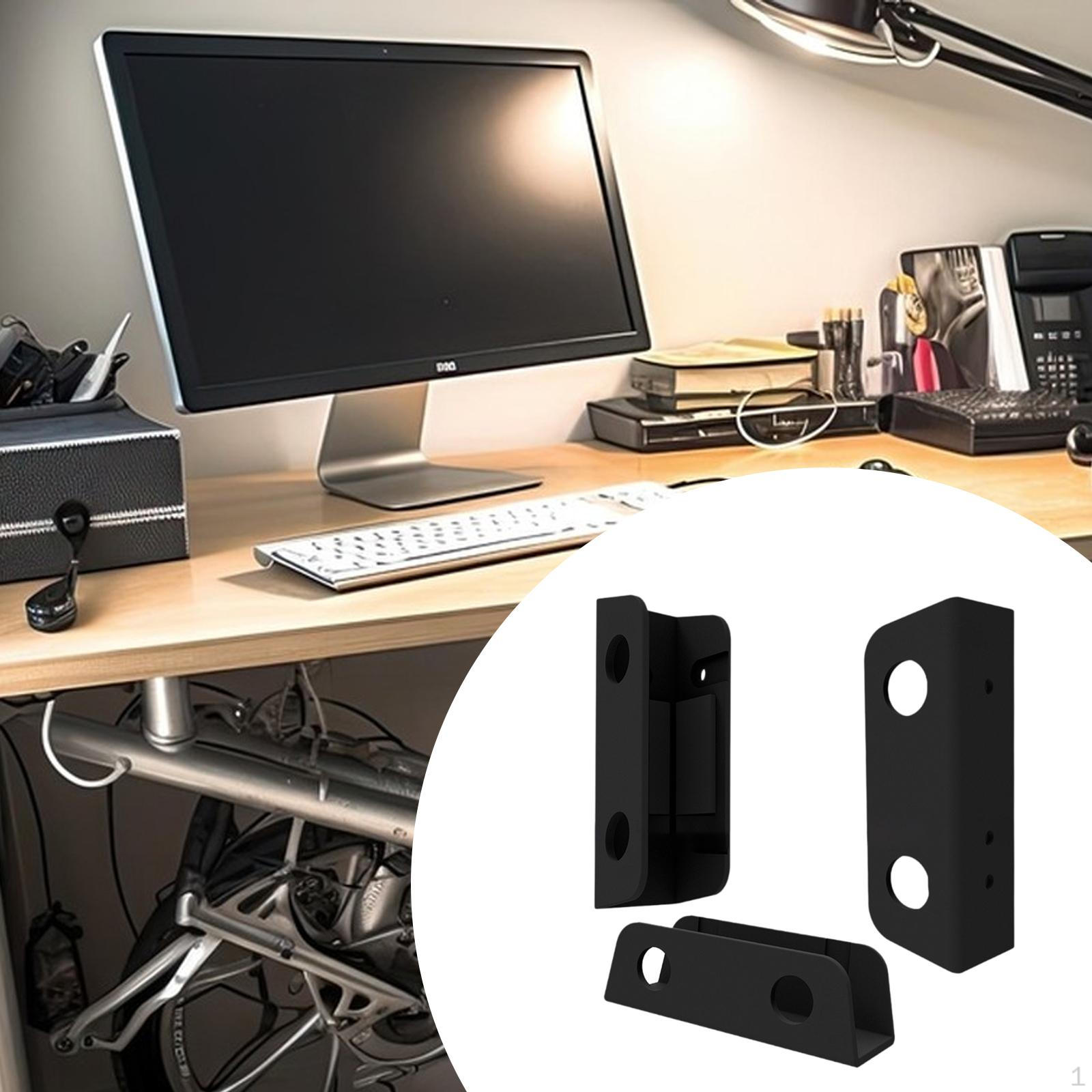 

Heavy Duty Wall Mount & under Desk Laptop Holder, Universal Easy Install Multifunctional with black