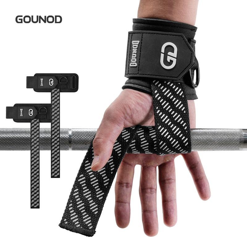2Pcs Weightlifting Wrist Straps Strength Training Adjustable Non-Slip Gym Booster Bands Fitness Lifting Support Sports Grip Ban