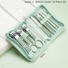 7/9/10/12/16/18/22/26pcs Nail Knife Set Stainless Steel Beauty Set Zipper Bag Manicure Knife Planer Nail Pliers Manicure Tools