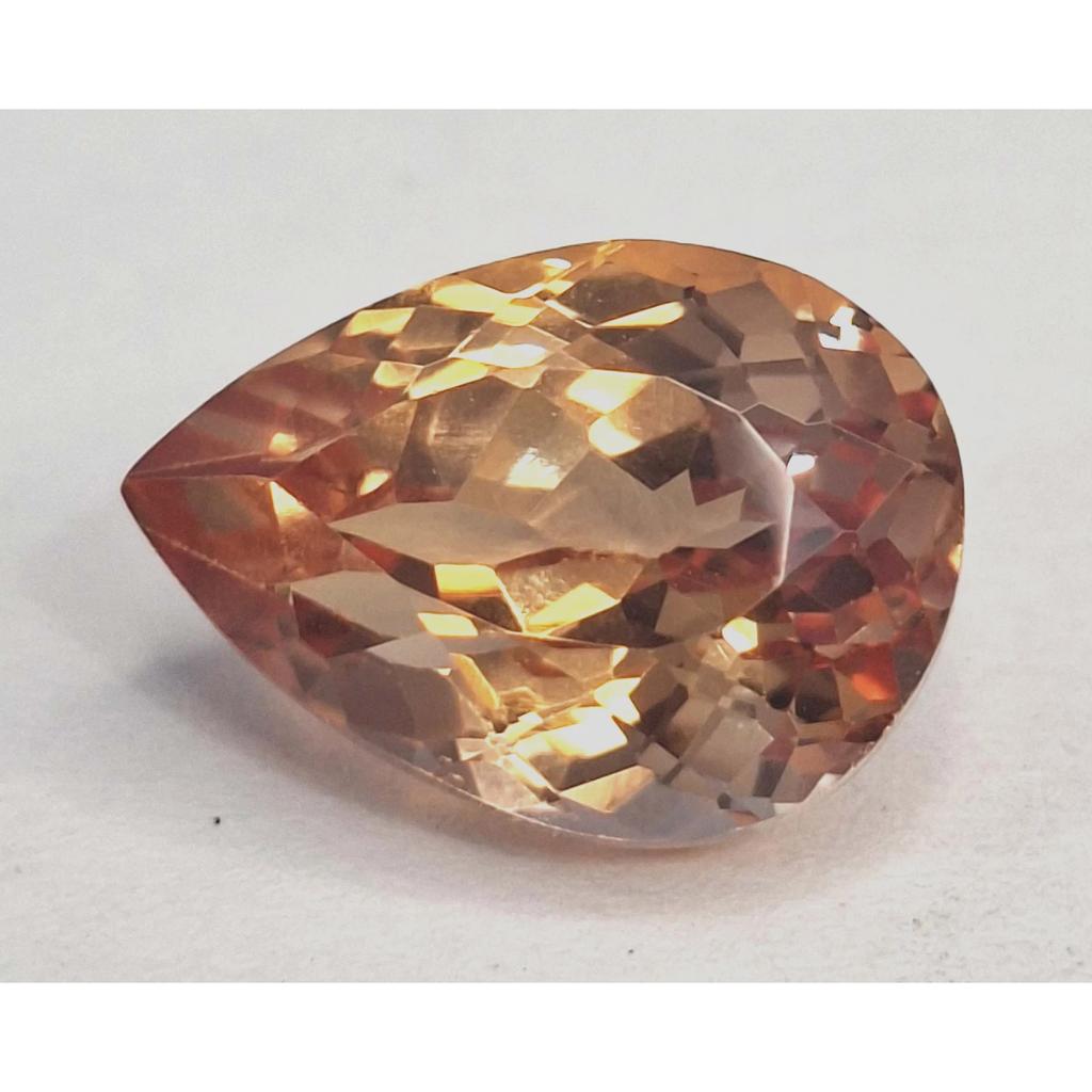 Natural Padparadscha Sapphire 8-10 Ct Pear Cut Certified Fabulous Gemstone