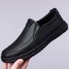 Doudou Shoes Men's One-pedal Leather Casual Leather Shoes Men's Soft-soled Lazy Dad Shoes Breathable Loafers Handmade Single Shoes