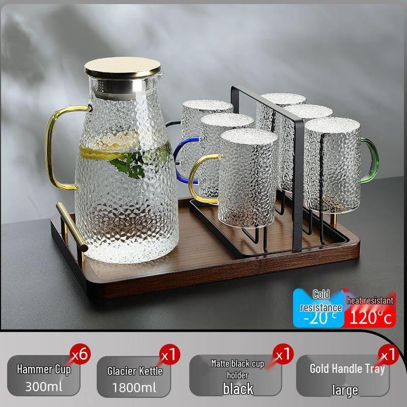 Heat-Resistant Glass Pitcher & Cup Set