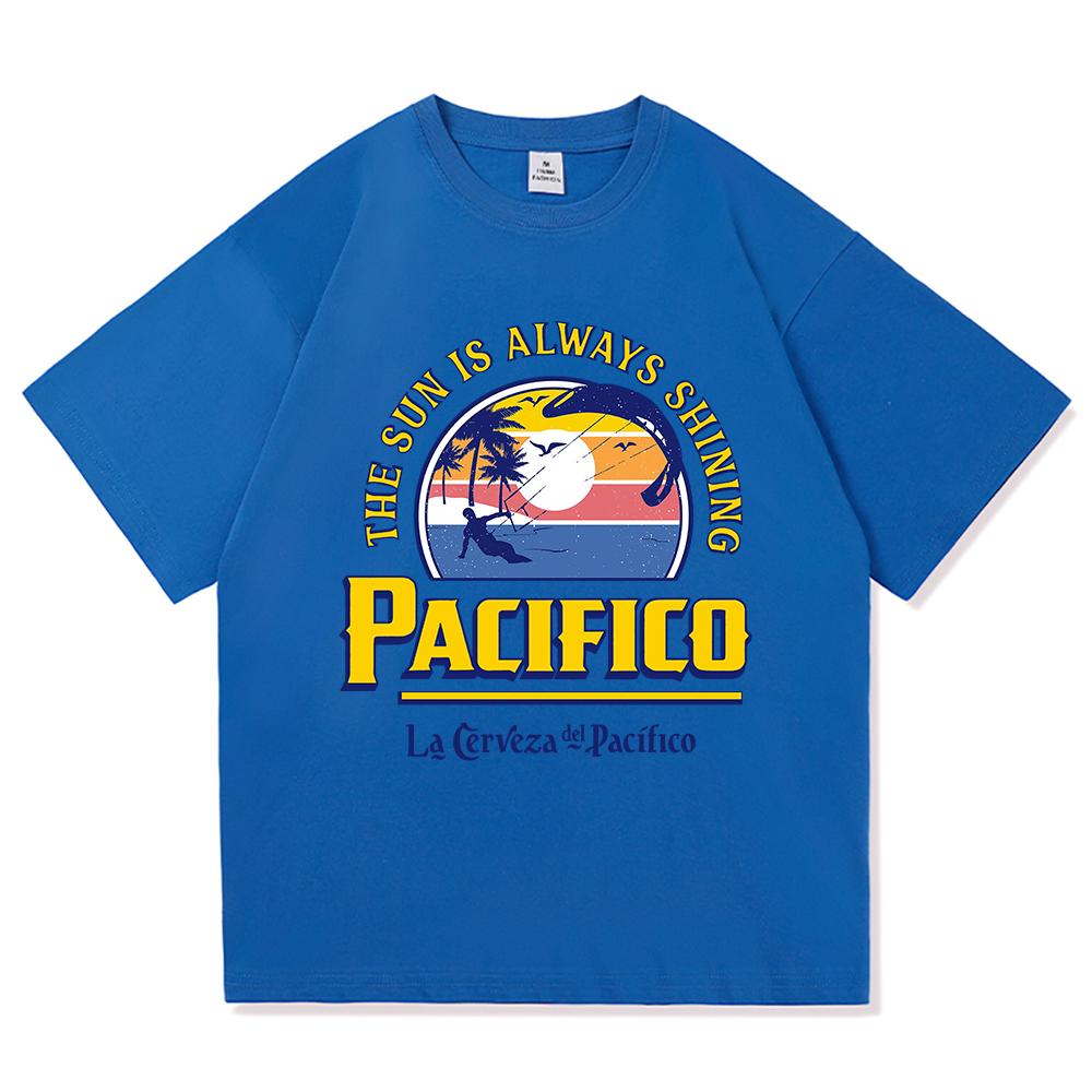 

La Cerveza Del Pacifico Beer T Shirt Men/Women Aesthetic Cerveza Pacífico Clara Tshirt Vintage 80 s 90 s Cotton Tees Shirts Tops S
