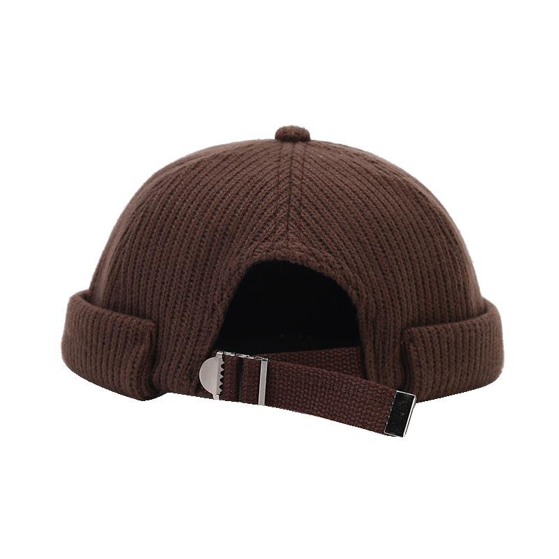 Wool Landlord Hat Autumn and Winter Korean Style Niche Sailor Melon Skin Hat Travel Yuppie Brimless Warm Hip Hop Hat Trend