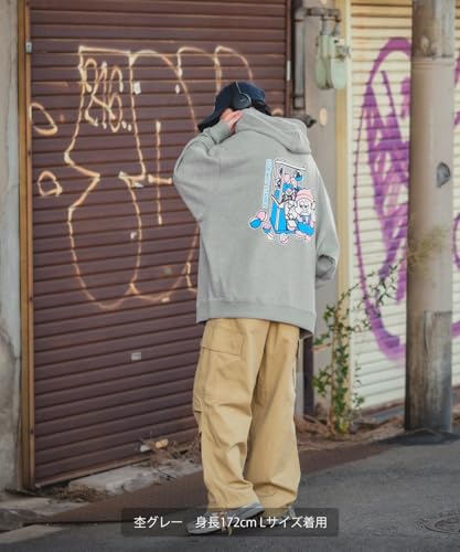 IMPROVES SIDEWAYSTANCE Men's Pullover Fleece Hoodie, Black, 70175