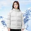 Li Ning Down Jackets Women's Champagne White Hooded Moderate AYMV798-1