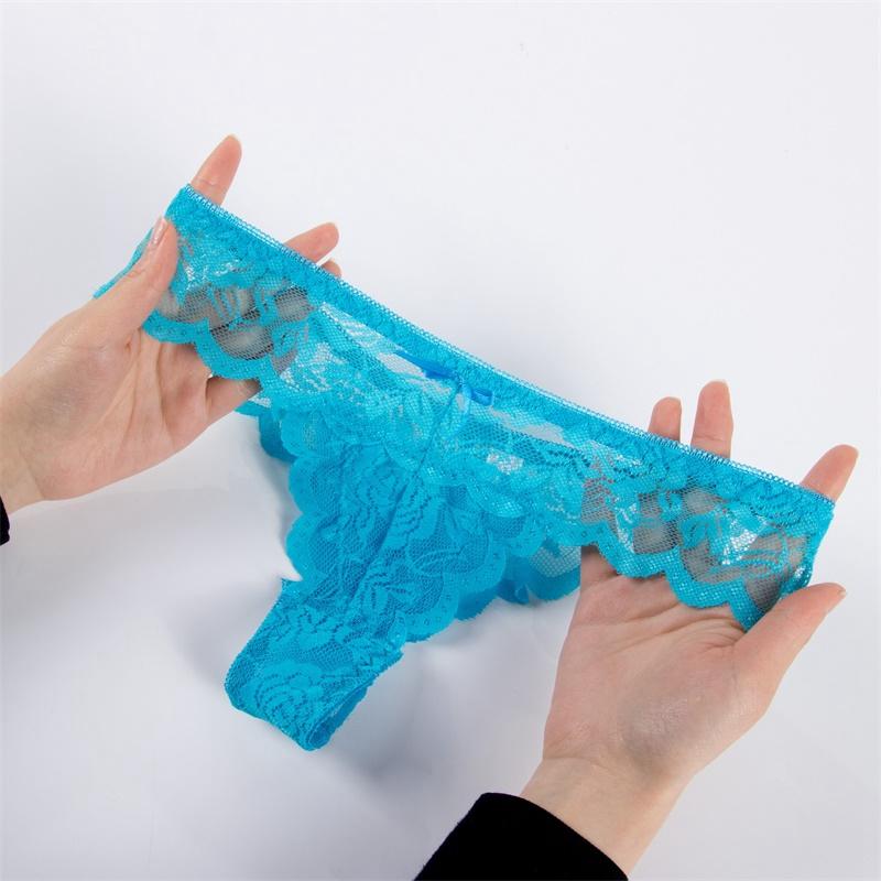 Ultra-thin Thong Transparent Sexy Panties Underwear Women Cotton Lace Tanga Briefs Women Intimates