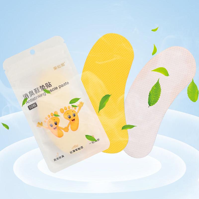 10Pcs Shoes Deodorant Sticker Deodorant Foot Odor Deodorants Sneaker Smell Fresh Fruity Aroma Insole Sterilization Stickers
