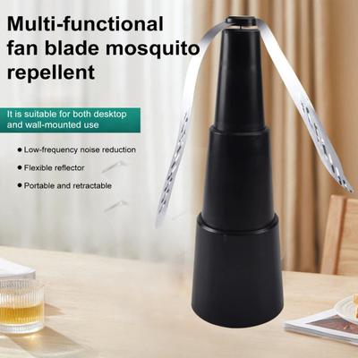 Fly Repellent Fan with Reflective Strip Outdoor Camping Fishing Picnic Indoor Desktop Food Fan Portable Silent Foldable Fly Spinner Fan