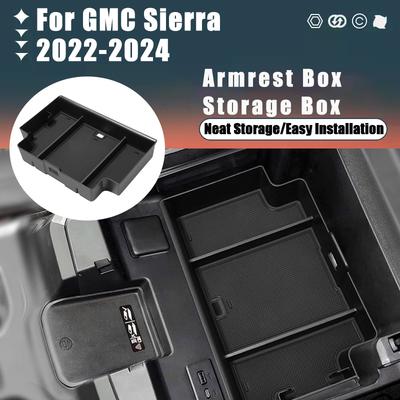 For GMC Sierra -2024 Armrest Box Storage Box Modification Stowing Tidying Box Car Internal Accessories