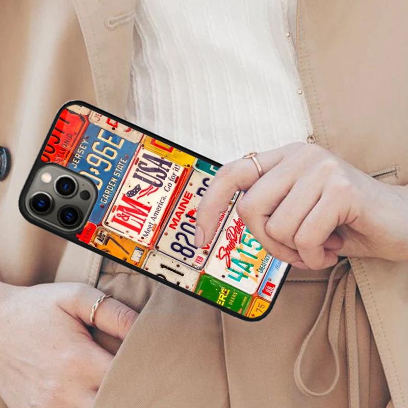 

Retro Funny License Plate Magnetic Phone Case For APPLE iPhone 17 Air 16 14 13 12 Pro Max 15 Plus Wireless Charge MagSafe Cover iPhone 14