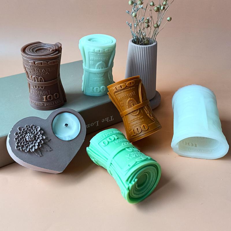 Candle Dollar Silicone Mold Handmade Plaster Resin Decoration Mold Dollar Soap Candle Making Supplies
