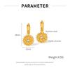 Retro Design Cubic Zirconia Embedded Tiger Eye Stainless Steel Earrings Fashion Temperament Women's
