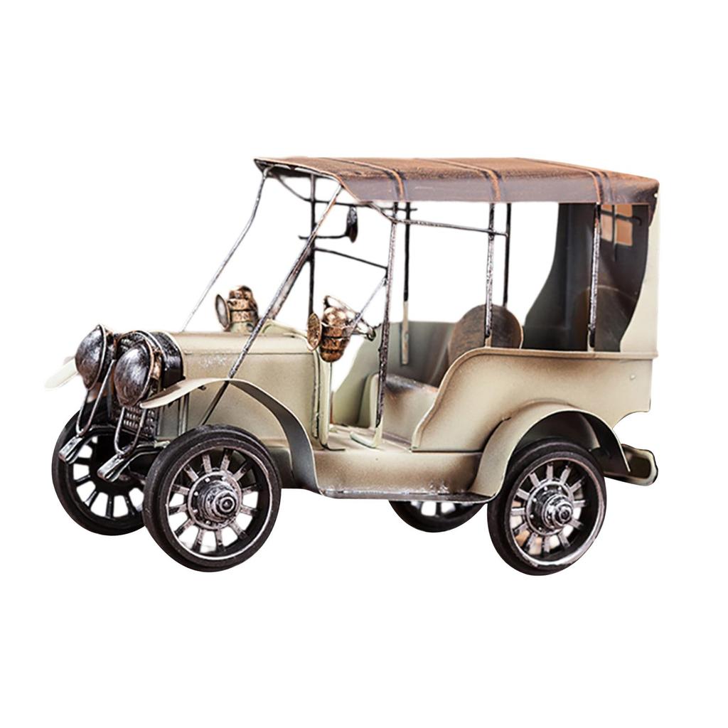 Vintage Car Model Multipurpose Birthday Gift Decorative Collectible Ornament White
