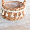 Hand-Woven Rattan Princess Flower Basket