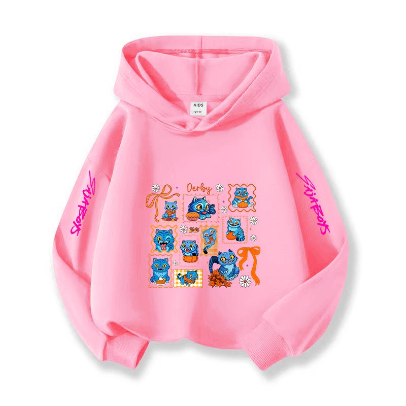Popular Kpop Korean Christmas Themed Casual Children's Halloween Hoodie, Witch Hunting Fan Series Essential Girl's Top