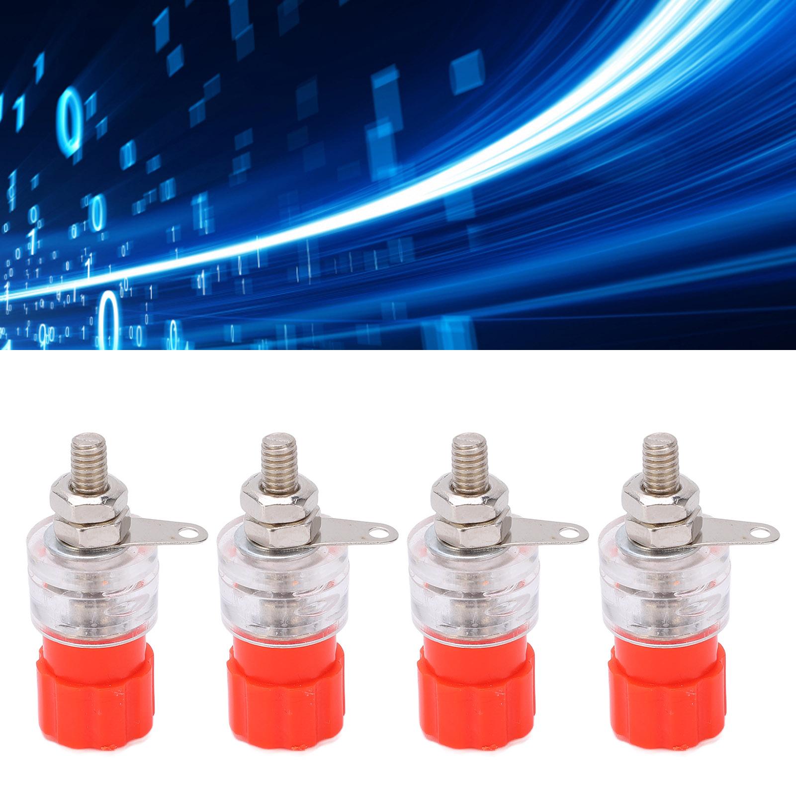 

10pcs Banana Socket 4mmCelsius0.2in Copper Screw Transparent Zinc Alloy Material Speaker Binding Post 30Vac‑60Vdc