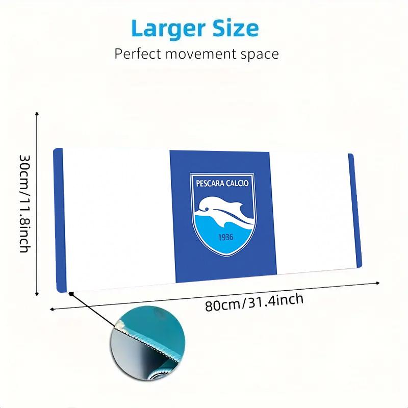 Pescara Calcio Color Mouse Pad Large Gaming Table Cushion Non-slip Laptop Tablet Big Mousepad XXL Mat Mini PC Playmat With Lock edge