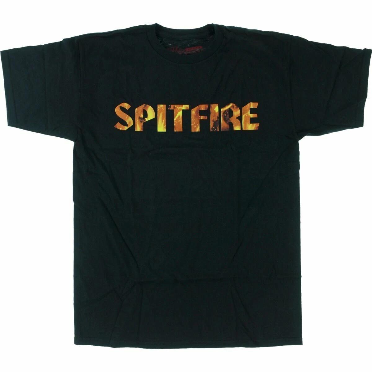 Spitfire Wheels PYRE Skateboard T Shirt BLACK XXXXL