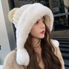 Knitted Hat Big Head Korean Version Velvet Warm and Cold Cotton Hat Women's Autumn and Winter Wool Hat Trendy Brand