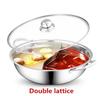 28-30 cm Edelstahl 1,5 mm 2 Gitter dick Doppel-Ohr-Suppenkocher Hot Pot Twin geteiltes Kochgeschirr Teller Induktionsherd