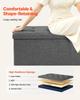 Foldable Storage Ottoman Bench, End of Bed Bench with Side Bags, Folding Upholstered Storage Chest Supports 660 Lbs, Linen Bed Ottoman with Large