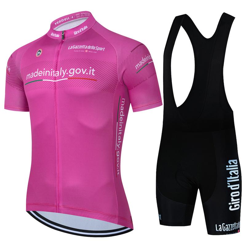 Haine de ciclism Set tricou de ciclism Vară Turul Italiei Bicicletă de șosea Mânecă scurtă Haine de ciclism Bărbați Set tricou Mtb Îmbrăcăminte sport