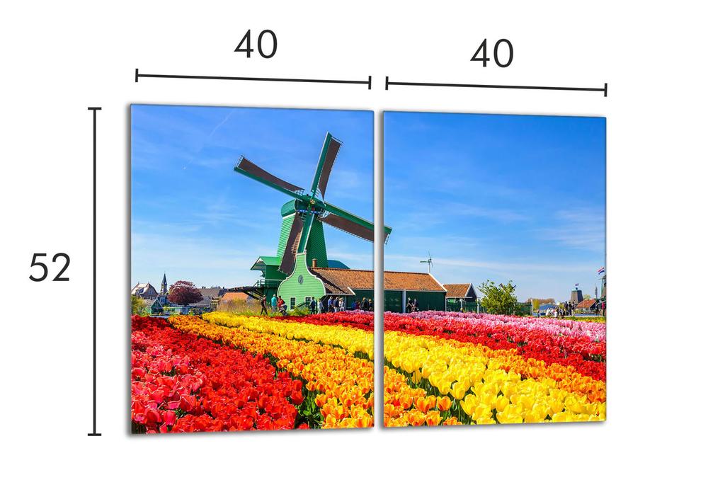 Szklana płyta ochronna na kuchenkę 2x40x52 Widok