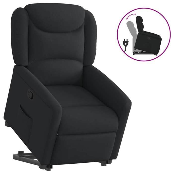 VidaXL Recliner Armchair Black Fabric 3303196