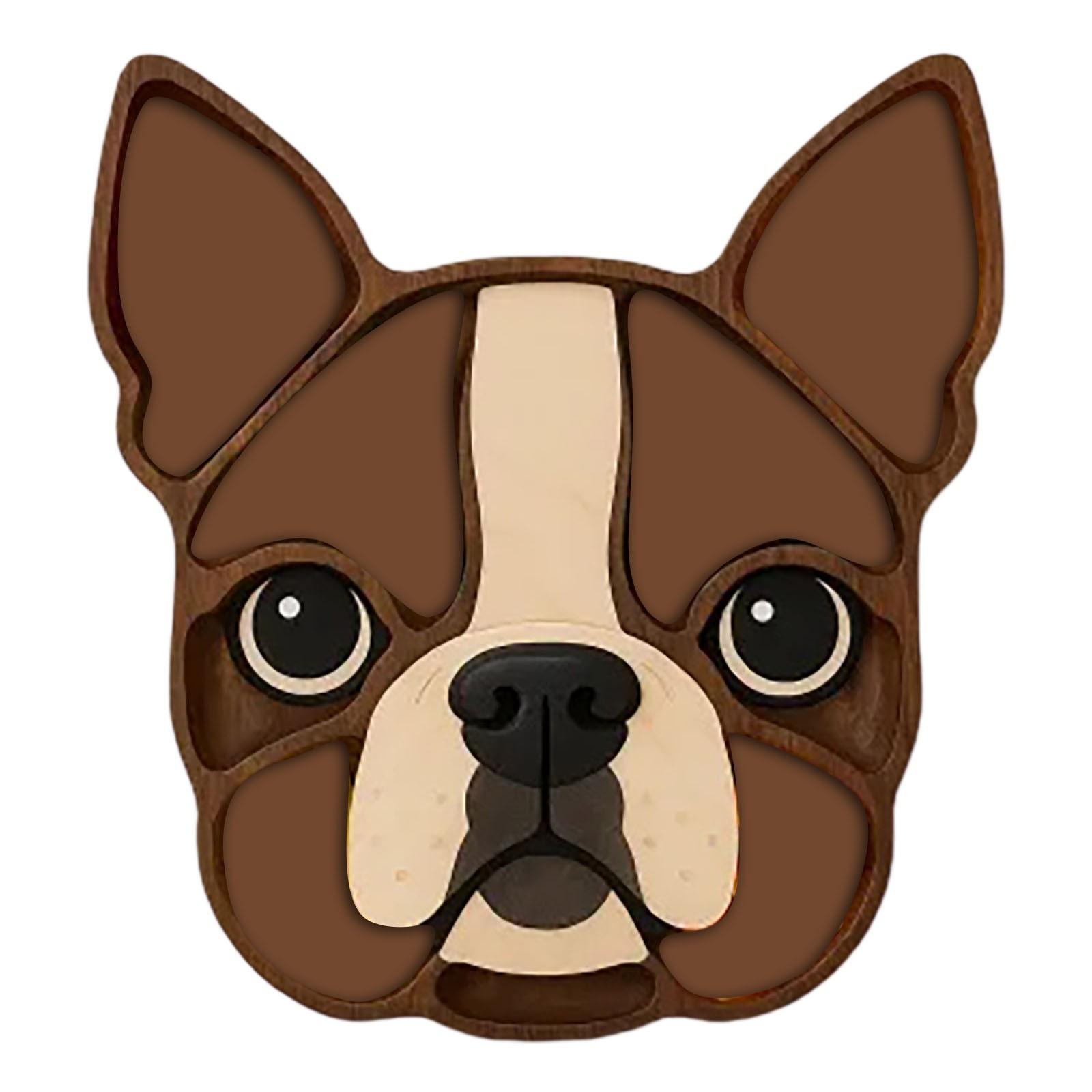 

Поднос для готовой еды с мордочкой собаки ручной работы, Идеальный праздничный подарок для семьи и друзей One Size