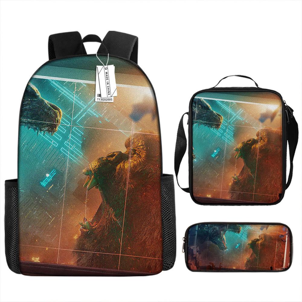 Godzilla Godzilla Student School Bag Cartoon Children Backpack Satchel Anime Trend
