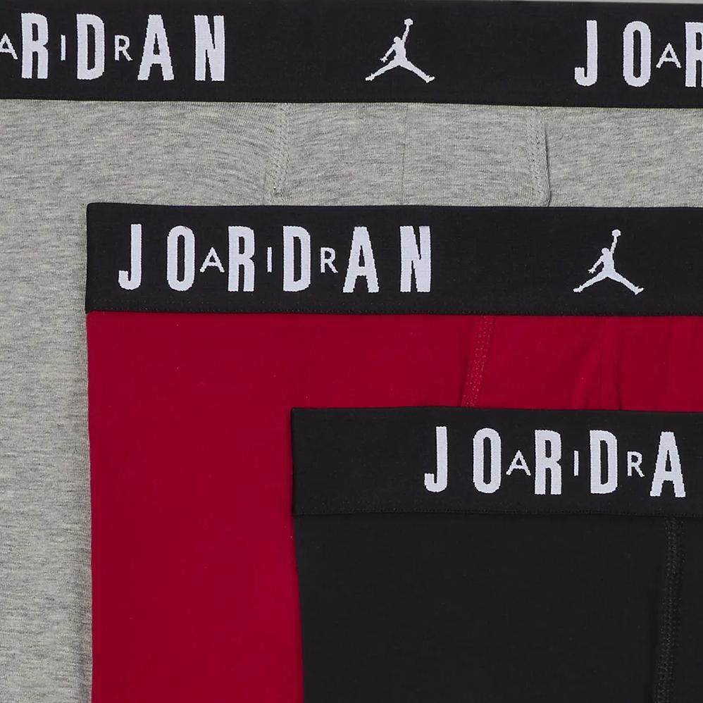 Jordan Удобные дышащие трусы-боксеры с низкой посадкой и буквенным принтом, 3 шт., мужское нижнее белье HF1882-687