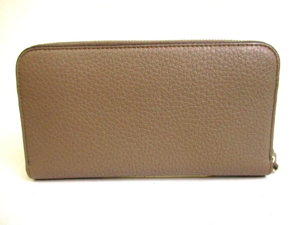 Authentic FENDI Peekaboo Beige Leather Zip Around Long Wallet #a174  Refurbished